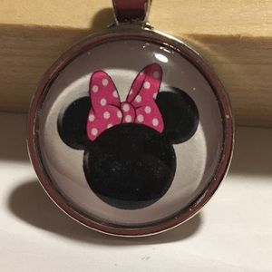 NEW 1” Minnie necklace or keychain